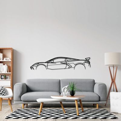 Corvette C Series Model Car Metal Wall Art, Minimalist Car Silhouette Metal Wall Decor for Game Room, Office, Bedroom, Home Decor, Man Cave Artwork, Gift for men, Husband, Boyfriend (Corvette C8 Stingray Classic, 55")
