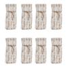 Faux Fur With Brushed Metallic Foil Print Bottle Bag (Set of 8) view 2