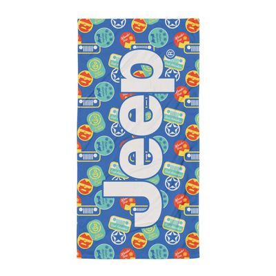 Jeep Pattern Beach Towel - Officially Licensed, Soft & Absorbent 30x60 Inch Cotton Blend