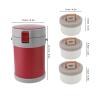AUNMAS Thermo Food Jar for Hot Food, 3 Tier Stainless Steel Vacuum Lunch Container, Double Layer Insulation Wide Mouth Design Soup for Office Picnic view 2