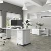 Pemberly Row Modern 72W Computer Desk in White - Engineered Wood view 3