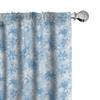 Ambesonne Snowflake Window Curtain Panels 4 Pack, Winter Holiday Illustration Christmas Snowflakes on Abstract Background, Lightweight Set with Rod Pocket, 4 Panels of 28" x 95", Pale Blue view 1