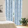 Ambesonne Snowflake Window Curtain Panels 4 Pack, Winter Holiday Illustration Christmas Snowflakes on Abstract Background, Lightweight Set with Rod Pocket, 4 Panels of 28" x 95", Pale Blue view 4
