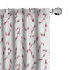 Ambesonne Candy Cane Window Curtains Pack of 2, Aquarelle Style Sweets Traditional Christmas Festivity Winter Celebrations, Lightweight Set with Rod Pocket, 4 Panels of - 28" x 63", White Aqua view 1