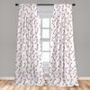 Ambesonne Candy Cane Window Curtains Pack of 2, Aquarelle Style Sweets Traditional Christmas Festivity Winter Celebrations, Lightweight Set with Rod Pocket, 4 Panels of - 28" x 63", White Aqua view 3