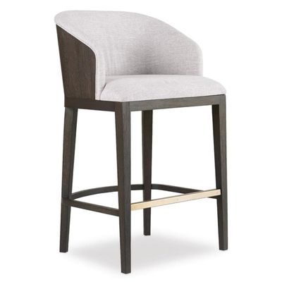 BOWERY HILL Modern/Contemporary Upholstered Bar Stool in Midnight Brown