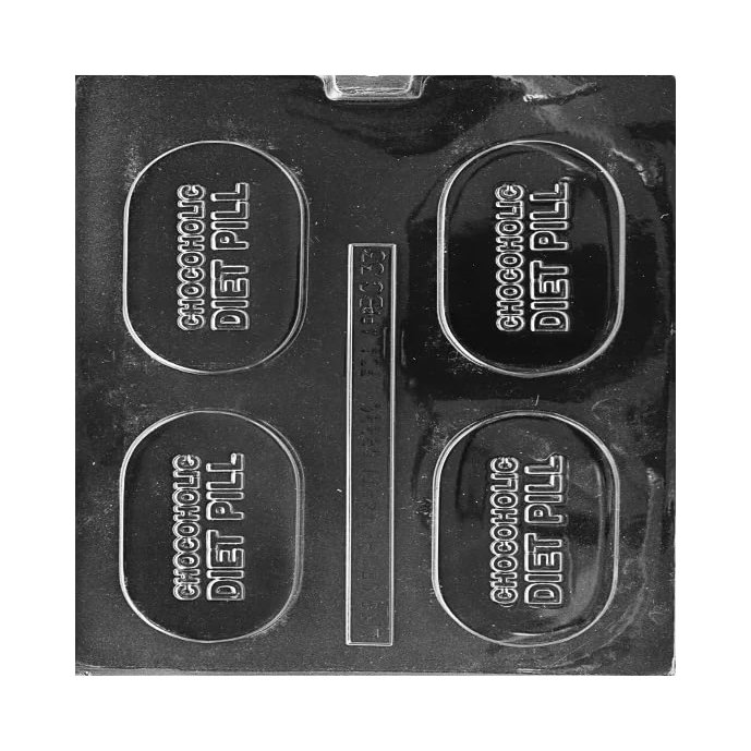 Diet Card Plastic Mold Easy Release and Cleaning Candy Chocolate Lolly Pop