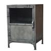 Pemberly Row Modern/Contemporary Metal Side Cabinet in Gray view 1