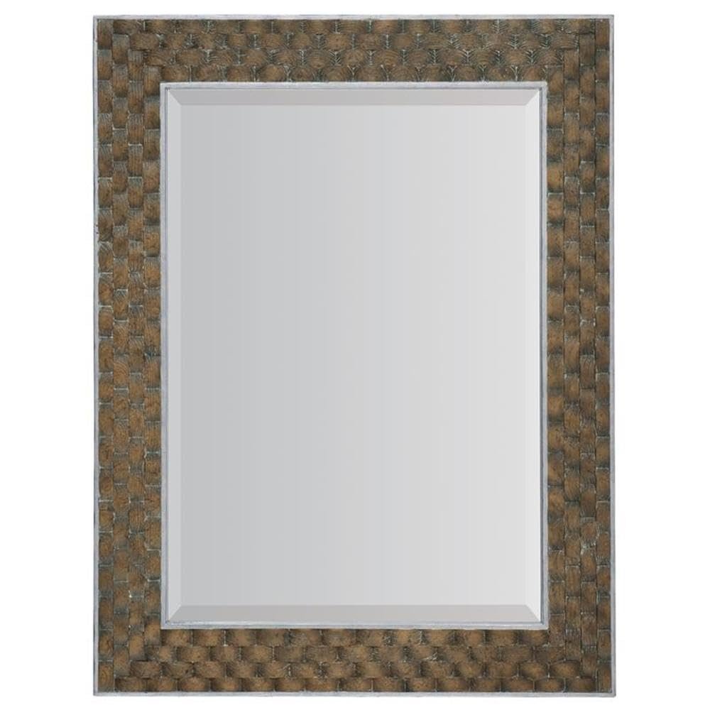 BOWERY HILL Modern/Contemporary Bedroom Portrait Mirror in Brown Resin
