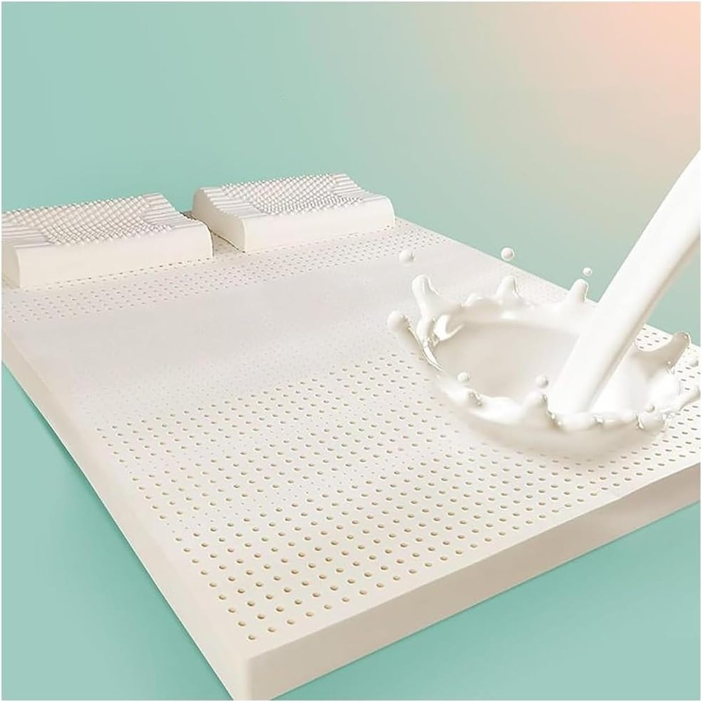 Natural Latex Topper,Organic Latex Mattress Topper Firm - 3/4 Inch - Twin Size,Pressure Relief for Back Pain,Soft and Comfortable Latex Mattress(4in,90 x 190 cm)