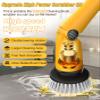 Qimedo Electric Spin Scrubber Extra Large Brush Q3,6000 mAh Best Battery Power Scrubber for Cleaning,1200RPM Shower Cordless Cleaning Brush with 8 Brushes for Bath/Tub/Tile/Floor (Smart Display) view 2