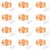 SINAMER 12 Pack Orange Fairy Lights Battery Operated String Lights, 7ft 20 Led Waterproof Copper Wire Firefly Starry for DIY Wedding Party Bedroom Christmas view 1