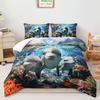 AILONEN Cute Dolphin Comforter Set Twin Size,Ocean Dolphin Bedding Set,Tropic Sea Coral Beach Comforter Set 3 Piece,Boys Girls Kids Comforter with 2 Pillowcases view 3