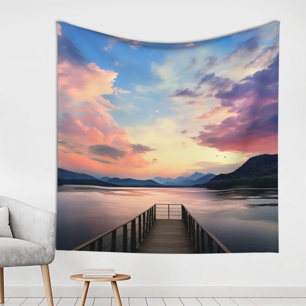 HCLYvexiria Calm sky Tapestry Wall Hanging 59 x 59 in Decorates Tapestrys for Living Room Wall Tapestry Soft Aesthetic Wall Decor Tapestries for Dorm Room Personalized Wall Blanket