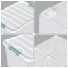 Ewingger 85 Quart Clear Plastic Storage Bins with Wheels, Large Latching Box with Lid, 2-Pack view 4