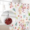 Stainless Steel Shower Hooks with Crystal Glass, 12-Pack, Elegant Room and Bedroom Curtain Rod Accessories, Red Dessert Pattern view 4