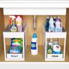 2 Set Under Sink Cabinet Organizer, 2 Tier Storage Under Cabinet Bathroom Under Sink Organizers and Storage Black Under Sink Storage for Bathroom Kitchen (White 2Pack) view 3