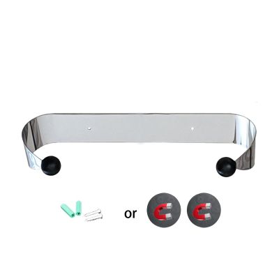 Qywwss Paper Towel Holder for Kitchen - Magnetic Stainless Steel Rack Under Cabinet - Under Cabinet Paper Towel Holder, Two Installation Methods, Magnetic and Screw, Indoor and Outdoor Available