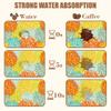Orange and Blue Chrysanthemum Flower Coffee Mat Absorbent Dish Drying Mat Hide Stain Rubber Backed Coffee Bar Accessories Fit Under Espresso Machine Cafe Table 11.8 x 19.7 Inch view 4