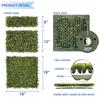 E&K 7 PCS 18"x6" Artificial Plant Panels with Single Side Leaves Hard Back Faux Leaf Greenery Grass Wall Decoration for Indoor Outdoor (No White Flowers) view 2