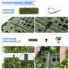 E&K 7 PCS 18"x6" Artificial Plant Panels with Single Side Leaves Hard Back Faux Leaf Greenery Grass Wall Decoration for Indoor Outdoor (No White Flowers) view 3
