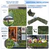 E&K 7 PCS 18"x6" Artificial Plant Panels with Single Side Leaves Hard Back Faux Leaf Greenery Grass Wall Decoration for Indoor Outdoor (No White Flowers) view 4