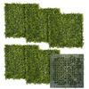 E&K 7 PCS 18"x18" Artificial Plant Panels with Single Side Leaves Hard Back Faux Leaf Greenery Grass Wall Decoration for Indoor Outdoor (No White Flowers) view 1