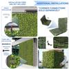 E&K 7 PCS 18"x18" Artificial Plant Panels with Single Side Leaves Hard Back Faux Leaf Greenery Grass Wall Decoration for Indoor Outdoor (No White Flowers) view 4