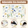 POIUBLE Watercolor Wildflower Dish Drying Mat for Kitchen Counter Hide Stain Absorbent Drying Rack Pad Rubber Backed Coffee Mat Espresso Machine Coffee Bar Accessories 11.8 x 19.7 Inch view 2