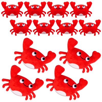 SYWHXY 12Pack Cute Plush Crab Lobster Doll Toy for Kids, Soft Mini Stuffed Crab Lobster Hanging Ornaments for Key Purse Bag Backpack DIY Birthday Favors