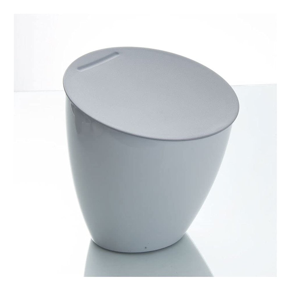 DINBOZ26X Garbage Can Household Desktop Small Trash Can Nordic Cute Desk Storage Box Kitchen Countertop Clamshell Storage Bin Waste Paper Basket Wastepaper Basket(C)