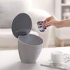 DINBOZ26X Garbage Can Household Desktop Small Trash Can Nordic Cute Desk Storage Box Kitchen Countertop Clamshell Storage Bin Waste Paper Basket Wastepaper Basket(C) view 4
