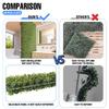 E&K 3 PCS 18"x6" Artificial Plant Panels with Double Side Leaves Hard Back Faux Leaf Greenery Grass Wall Decoration for Indoor Outdoor (No White Flowers) view 3