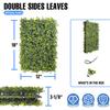 E&K 5 PCS 18"x12" Artificial Plant Panels with Double Side Leaves Hard Back Faux Leaf Greenery Grass Wall Decoration for Indoor Outdoor (No White Flowers) view 2