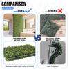 E&K 5 PCS 18"x12" Artificial Plant Panels with Double Side Leaves Hard Back Faux Leaf Greenery Grass Wall Decoration for Indoor Outdoor (No White Flowers) view 3