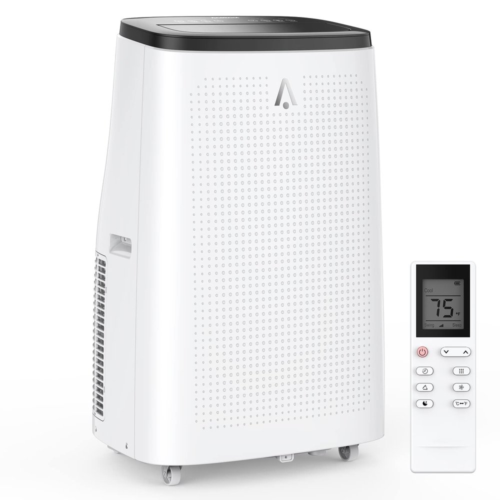 GarveeTech 14000 Btu Portable Air Conditioner, Best Portable Room Air Conditioner, 3 in-1 Ac w/Dehumidifier, Fan & Sleep Mode, Remote Control,24 Hrs Timer,Led Display,Window Kit,Cools Up to 750 Sq. Ft