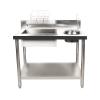 Breading Table, Fried Food Prep Breader Station Chicken Fish Vegetable Fry Stainless Steel Commercial Kitchen Prep & Work Table for Chicken Fish Vegetable Fry Restaurant Kitchen view 1