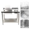 Breading Table, Fried Food Prep Breader Station Chicken Fish Vegetable Fry Stainless Steel Commercial Kitchen Prep & Work Table for Chicken Fish Vegetable Fry Restaurant Kitchen view 4