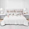 Quilts Full Size Valentines Day Roses Floral Flowers with Leaves Soft Comforter Bedding Set for Bed, Lightweight Quilte Bedspread with Pillow Cover(2 Pieces) for All Season, 78x90 Inch view 3