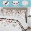 Quilts Full Size Valentines Day Roses Floral Flowers with Leaves Soft Comforter Bedding Set for Bed, Lightweight Quilte Bedspread with Pillow Cover(2 Pieces) for All Season, 78x90 Inch view 4