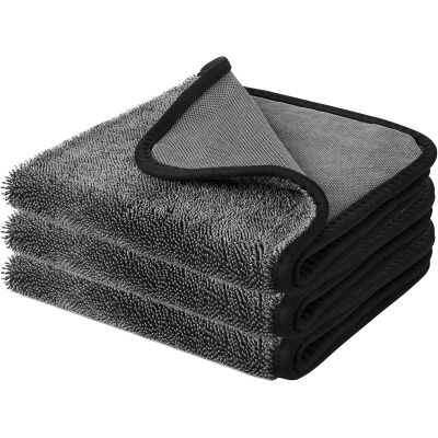 caralin Luxurious 40x60cm Bath Drying Towel Shower Cubicle Cloth Set for Efficient Water Absorption (Pack of 3)