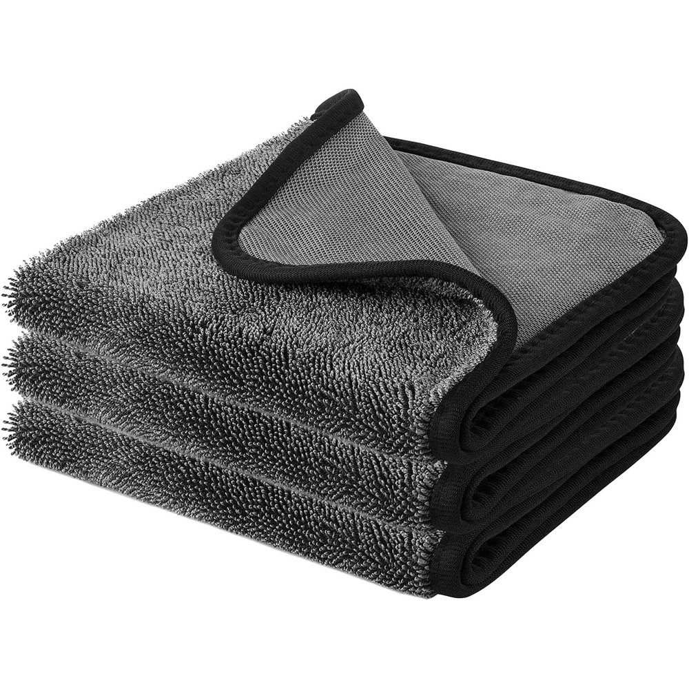 caralin Luxurious 40x60cm Bath Drying Towel Shower Cubicle Cloth Set for Efficient Water Absorption (Pack of 3)