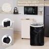 efluky Recycle Bins for Kitchen 100L (26 Gallon), Recycling Bin with Wheels and 2 Removeable and Reusable Inner Bags, Kitchen Recycling bin with lid for Bottle Can Plastice Stickers, Beige view 3
