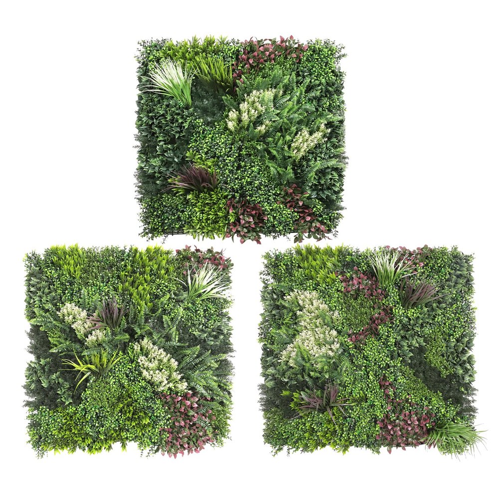 Bynbbur 15 PCS 40"x40" Artificial 3D Panel Fence Privacy Screen Evergreen Panels Fake Plant Wall Decor for Indoor Outdoor Garden Wedding Dcor Mixed ABC