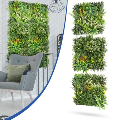 Bynbbur 15 PCS 20"x20" Artificial 3D Panel Fence Privacy Screen Evergreen Panels Fake Plant Wall Decor for Indoor Outdoor Garden Wedding Dcor Mixed ABC