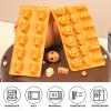2 Pcs Halloween Silicone Molds, Halloween Pumpkin Bat Skull Shape Chocolate Molds for DIY Halloween Cupcake Candy Baking Molds view 2