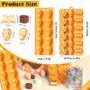 2 Pcs Halloween Silicone Molds, Halloween Pumpkin Bat Skull Shape Chocolate Molds for DIY Halloween Cupcake Candy Baking Molds view 3