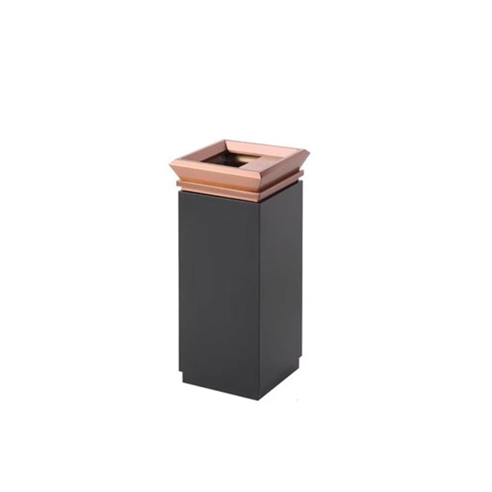 YUJUNDZSW Outdoor Trash can with lid Commercial Ashtray Lobby Office Building Hotel Shopping mall Elevator Entrance Stainless Steel Trash can Square Gallon Large Trash Can(B)