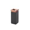 YUJUNDZSW Outdoor Trash can with lid Commercial Ashtray Lobby Office Building Hotel Shopping mall Elevator Entrance Stainless Steel Trash can Square Gallon Large Trash Can(B) view 1