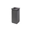 YUJUNDZSW Outdoor Trash can with lid Commercial Ashtray Lobby Office Building Hotel Shopping mall Elevator Entrance Stainless Steel Trash can Square Gallon Large Trash Can(B) view 2